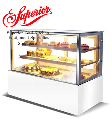 White Square Cake Display Chiller Standing 90cm / 120cm / 150cm / 180cm