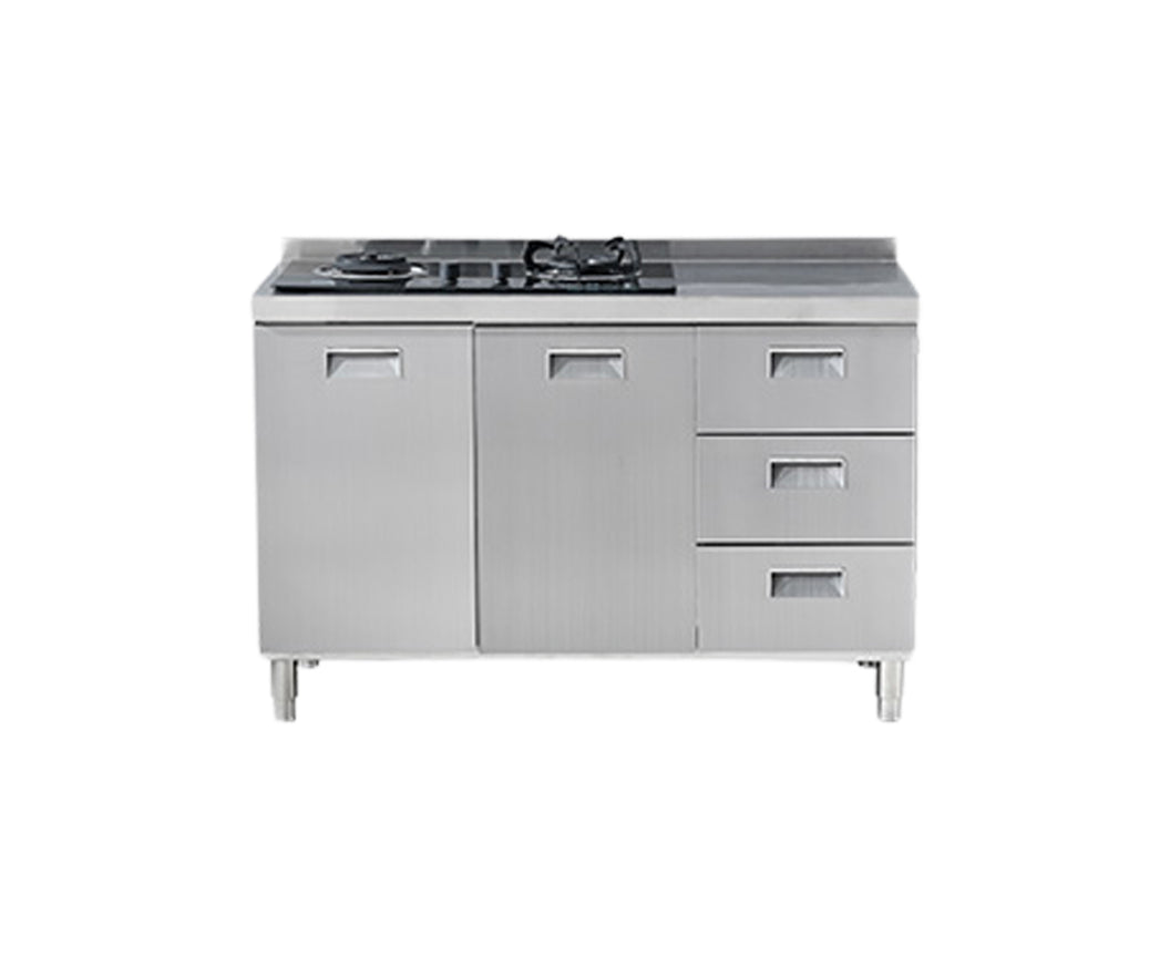 Stainless Steel 2 Door 2 Drawer (No Stove included)