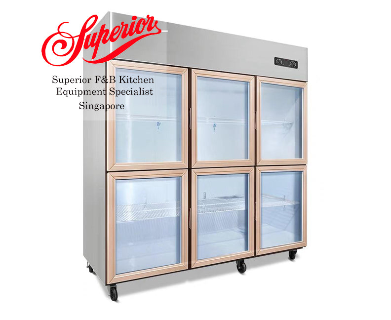 Six Doors Glass Fridge