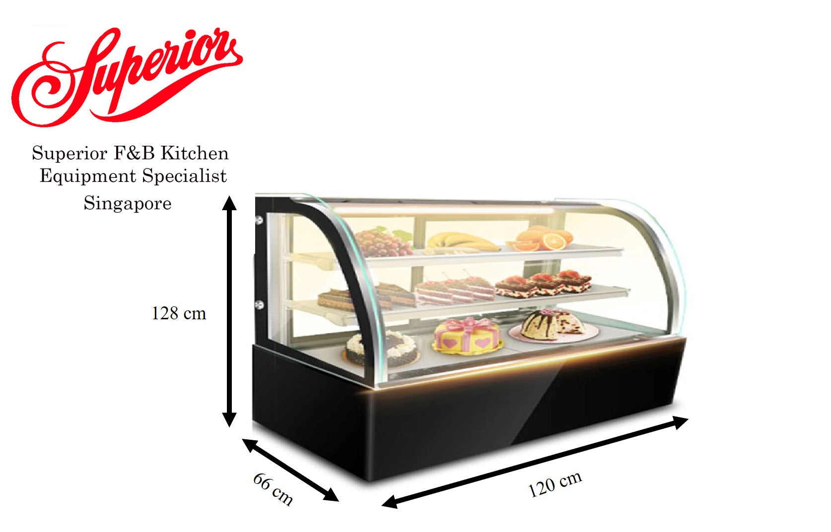 Standing Cake Display Chiller 120cm