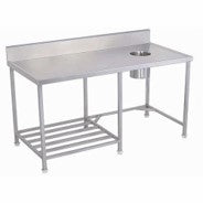 Stainless Steel Table with Trash Hole