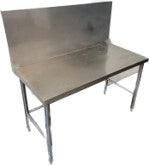 Stainless Steel Table with Backsplash