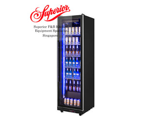 Single Door Black Glass Chiller Display