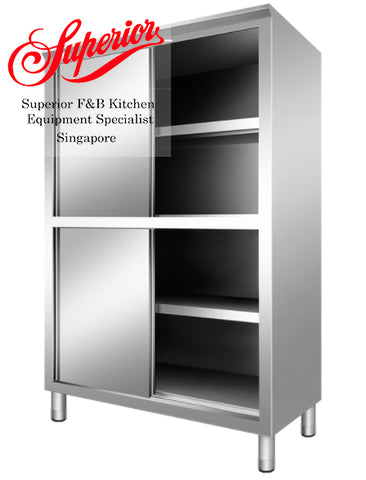 Stainless Steel 2 Door Sliding Cabinet