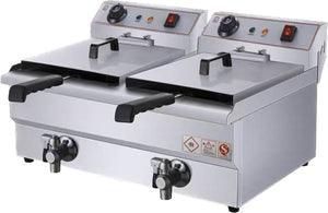 Electric Double Deep Fryer 10L+10L