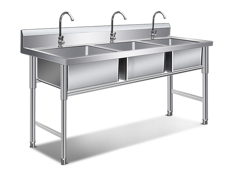 Stainless Steel Triple Sink